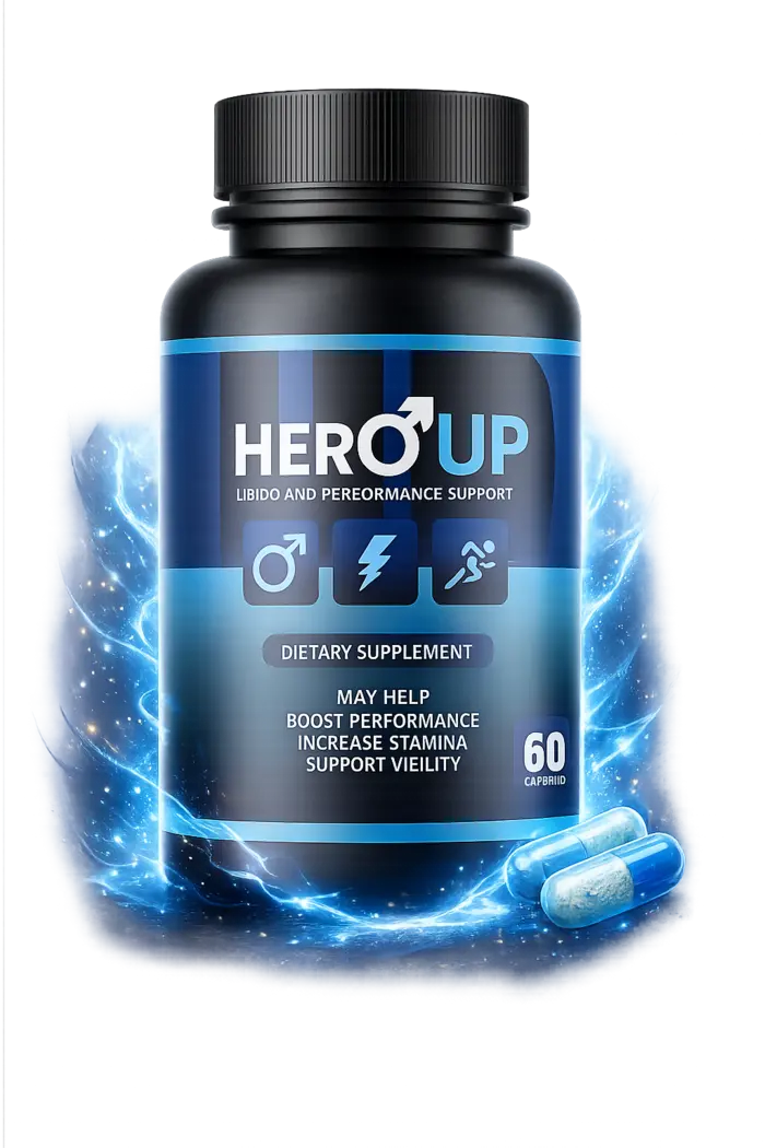 HeroUP male vitality supplement for energy stamina blood flow and performance support